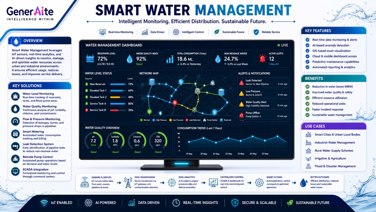 Smart Water Management PPT visual