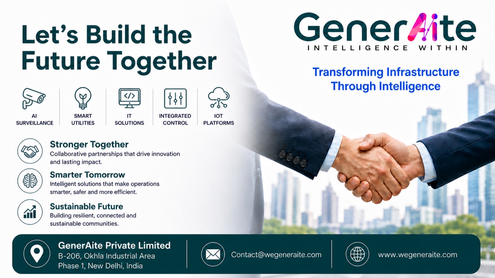 GenerAite future together contact PPT slide